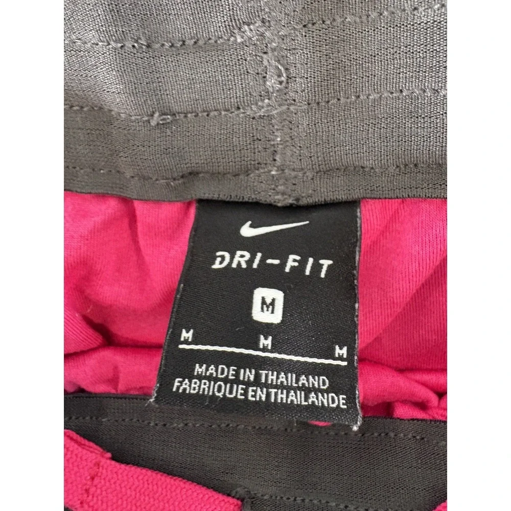 Nike Athletic Mesh Shorts Spandex Lining Black Pink DRI-FIT Youth Size Medium M